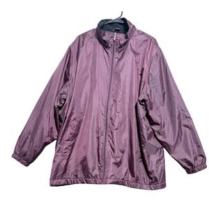 Totes Jacket Mens 2XL Burgundy Fleece Lined Full Zip‎ Insulated Windbreaker Coat
